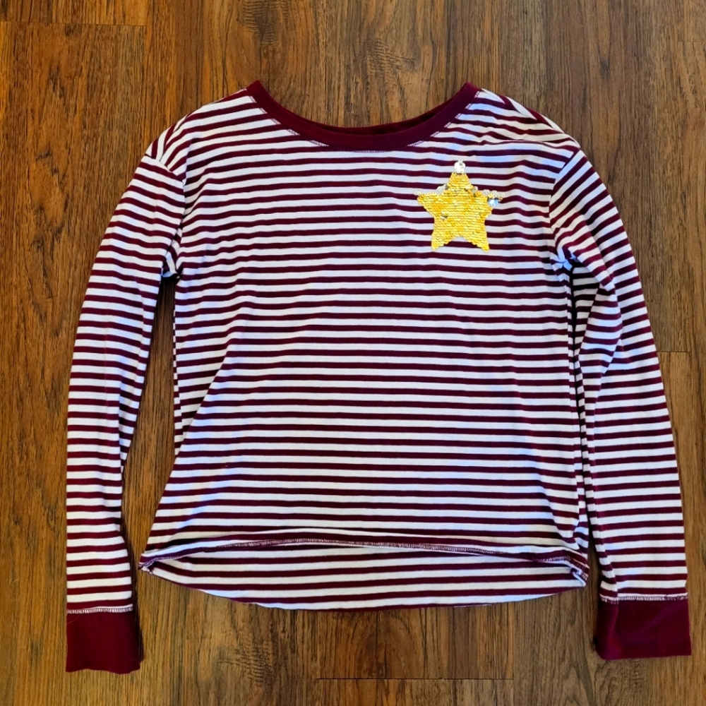 Justice Girls Long Sleeved Sequins Top